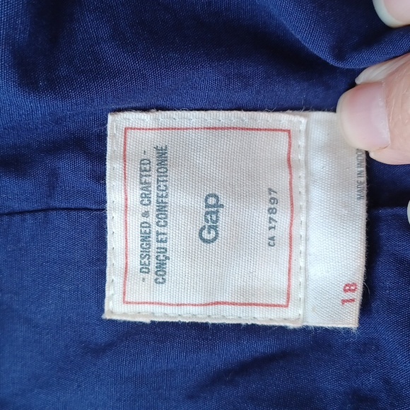 Gap "Powerful Blue" Leopold Print Round Neck Zippered Jacket- Sz. 18 - Picture 2 of 10